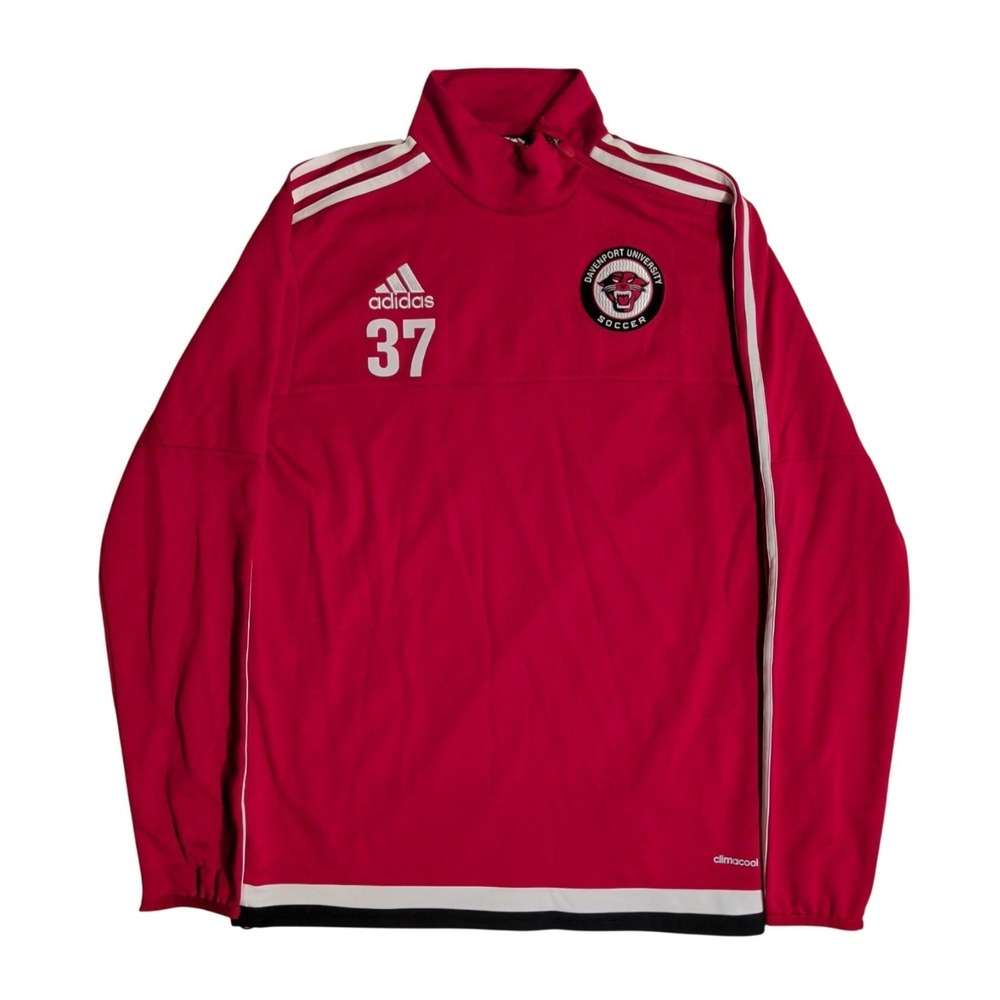 Vintage Adidas Davenport University Panthers Track Jacket Mens Size S Red Soccer